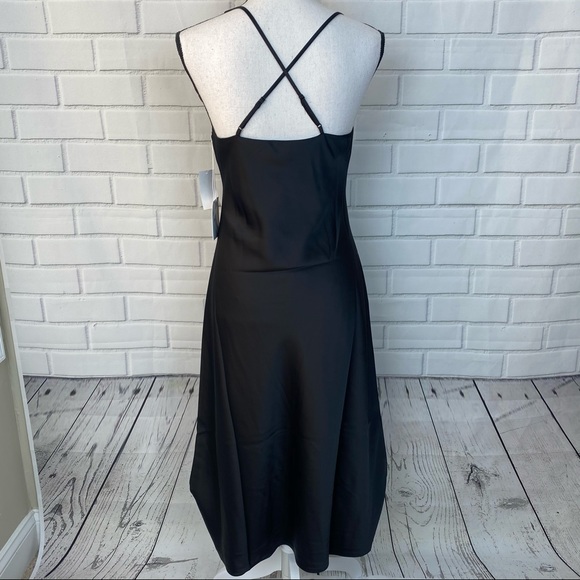Good American black midi satin Slip dress size small - Picture 5 of 7
